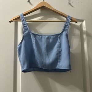 Blue Crop Top